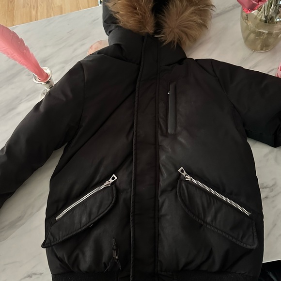 Kids Rudsak down bomber (black) size 7/8. - Picture 4 of 4
